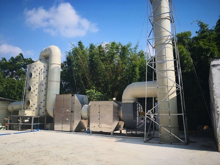 废气成套设备水喷淋+光氧净化设备
